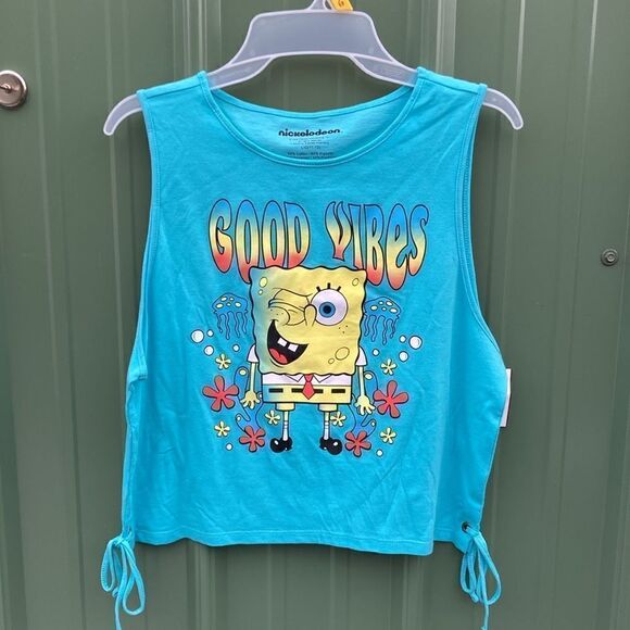 Women’s Junior’s SpongeBob Tweety & Mickey Side Tie Knit Tank Tops 3-Pack Size L - Picture 4 of 16